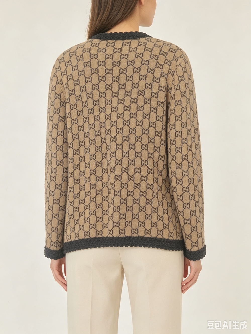 Gucci Brown Monogram GG-Pattern Jacket - Picture 6 of 9